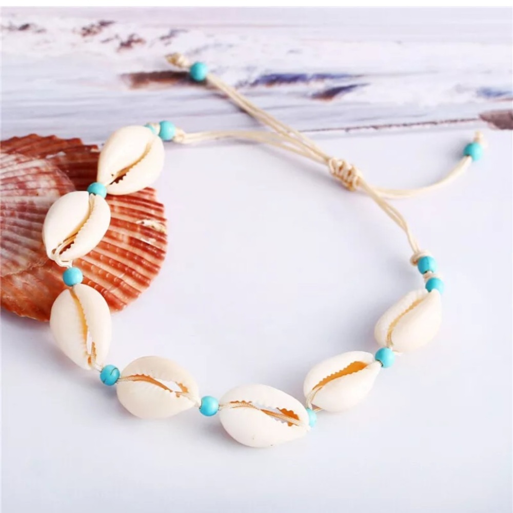Trendy Cowrie Sea Shell Anklet Bracelet Very cute - Picture 2 of 7